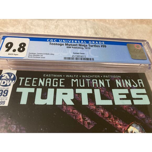 9.8 CGC Rating TMNT#99 2019 Eastman Variant Teenage Mutant Ninja Turtles IDW - Picture 2 of 3